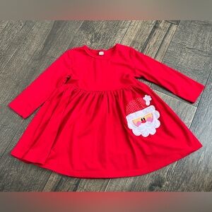 Toddler‎ Santa Clause Christmas Dress Red Long Sleeve